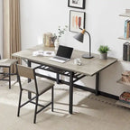 Table à manger extensible avec rabat, 6 places, style industriel moderne 63,2