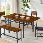 Table à manger extensible avec rabat, 6 places, style industriel moderne 63,2