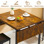 Table à manger extensible avec rabat, 6 places, style industriel moderne 63,2