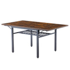 Table à manger extensible avec rabat, 6 places, style industriel moderne 63,2