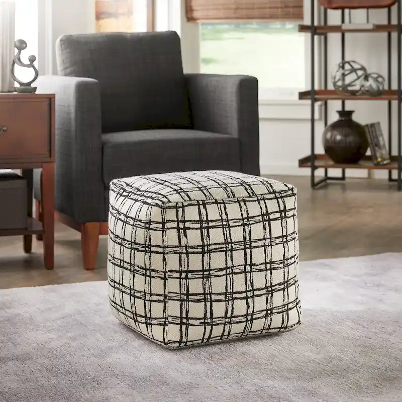 Pouf carré rembourré