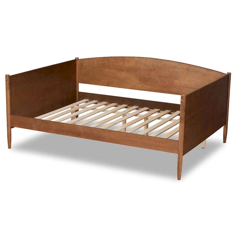 Lit de repos pleine grandeur en bois de frêne et noyer au fini Mid-Century Modern