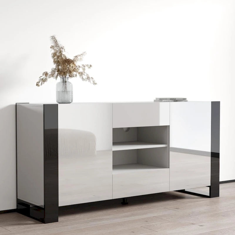 Buffet bahut moderne de 64,5 pouces avec rangement