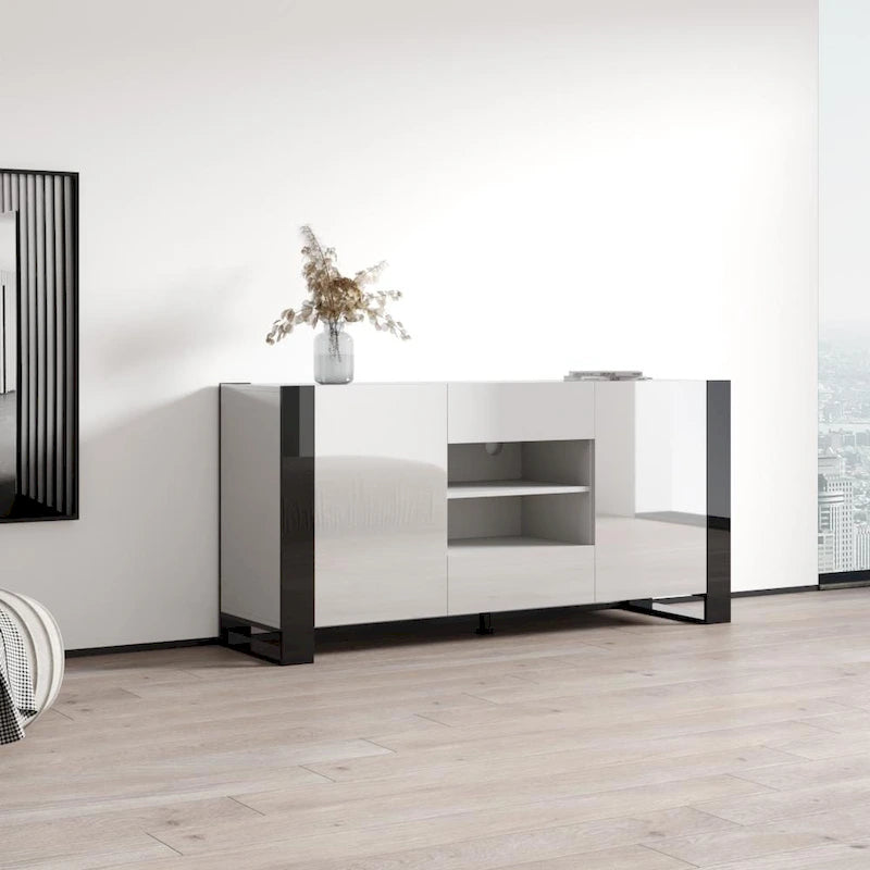 Buffet bahut moderne de 64,5 pouces avec rangement