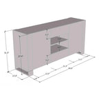 Buffet bahut moderne de 64,5 pouces avec rangement