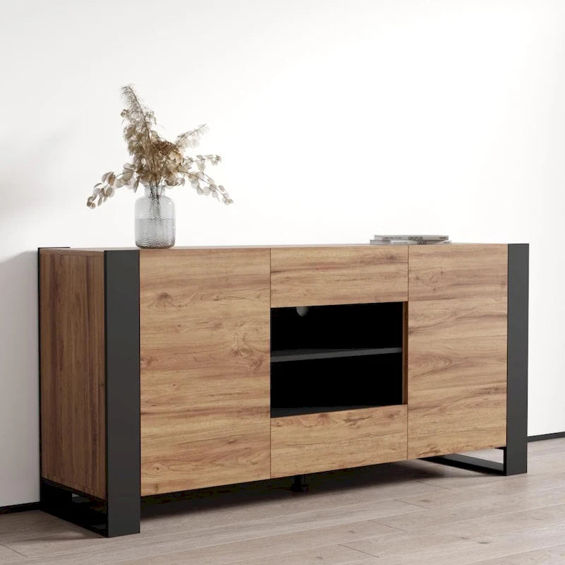 Buffet bahut moderne de 64,5 pouces avec rangement