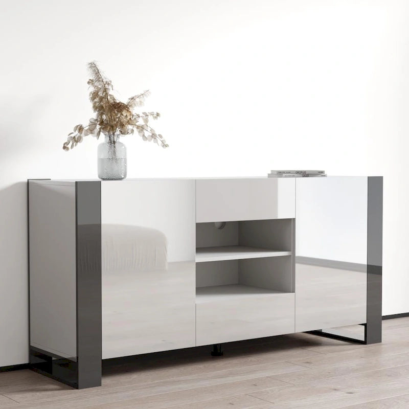 Buffet bahut moderne de 64,5 pouces avec rangement