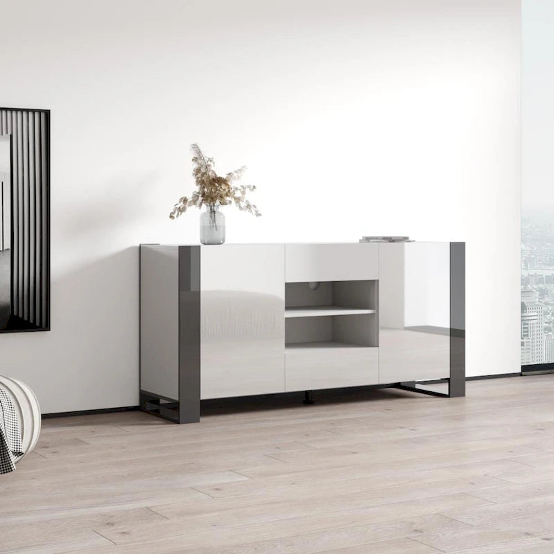 Buffet bahut moderne de 64,5 pouces avec rangement