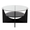 Table basse avec étagère de rangement