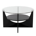 Table basse avec étagère de rangement