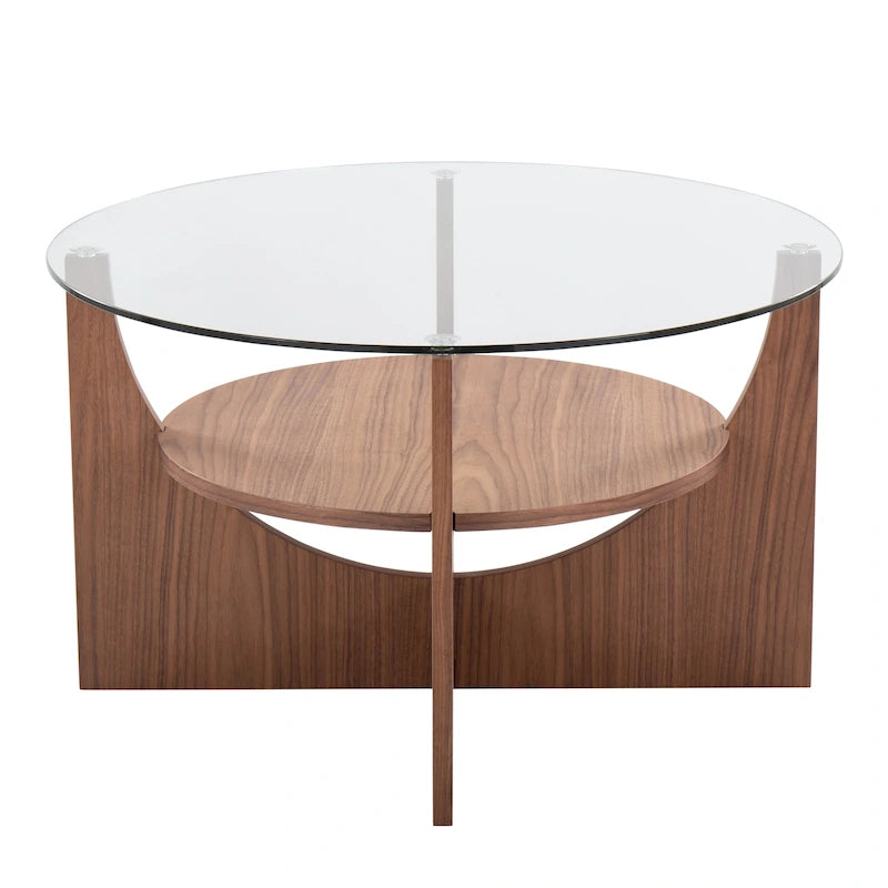 Table basse avec étagère de rangement