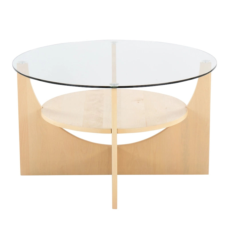 Table basse avec étagère de rangement