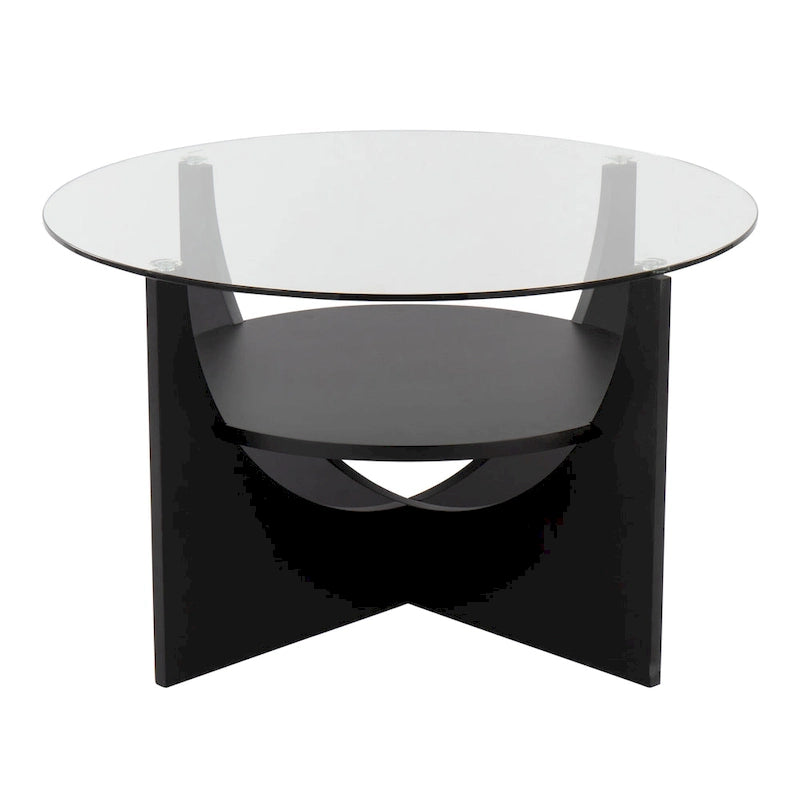 Table basse avec étagère de rangement