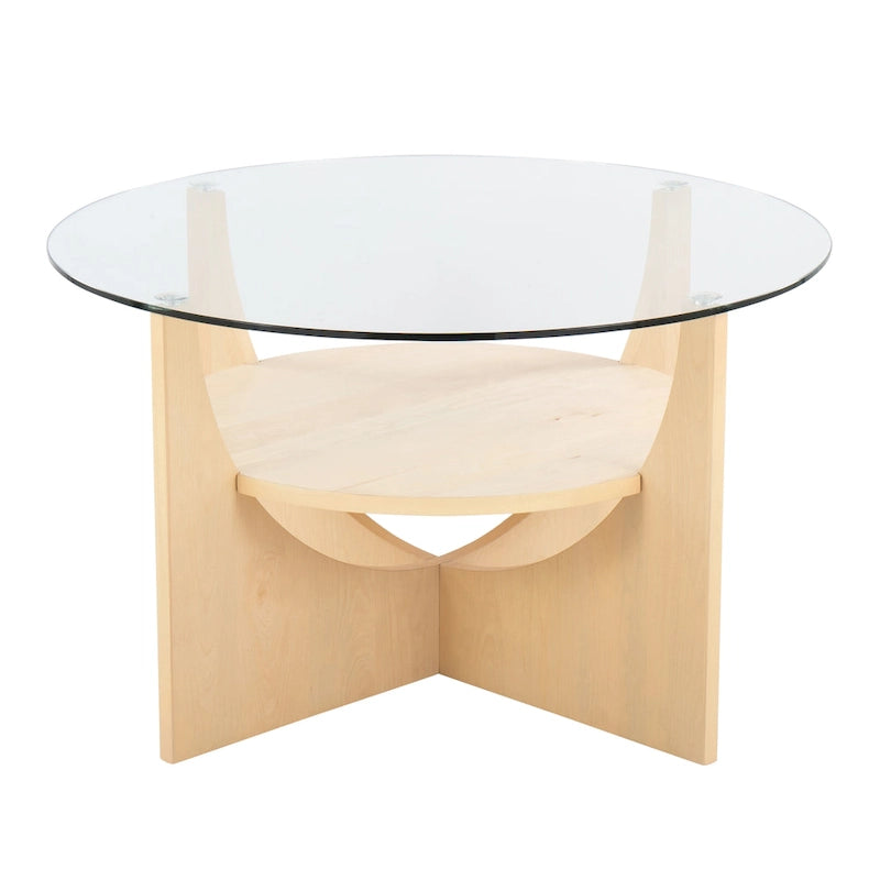 Table basse avec étagère de rangement
