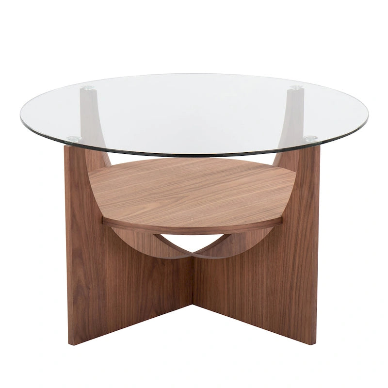 Table basse avec étagère de rangement
