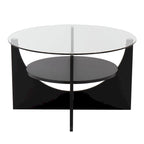 Table basse avec étagère de rangement