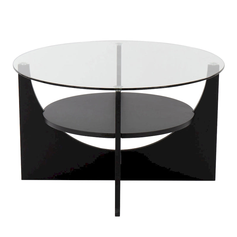 Table basse avec étagère de rangement
