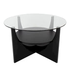 Table basse avec étagère de rangement