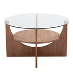 Table basse avec étagère de rangement
