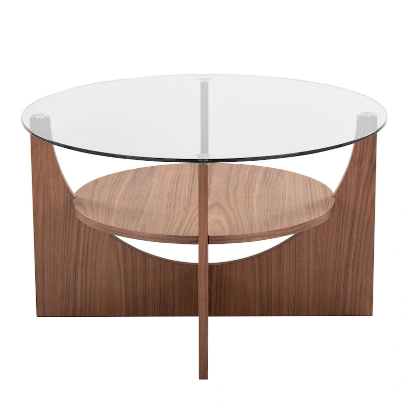 Table basse avec étagère de rangement
