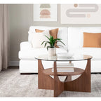 Table basse avec étagère de rangement