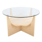 Table basse avec étagère de rangement