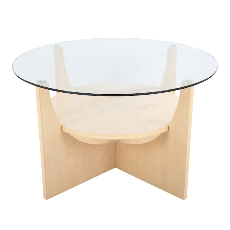 Table basse avec étagère de rangement