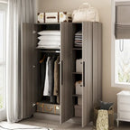 Armoire de rangement à trois portes, 70 H x 47,2 L, en blanc