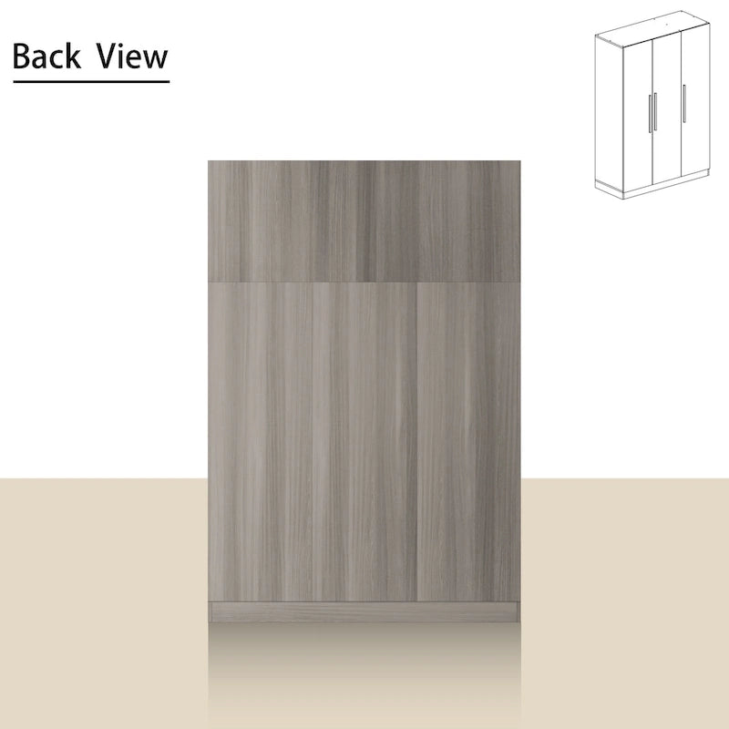 Armoire de rangement à trois portes, 70 H x 47,2 L, en blanc