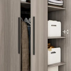 Armoire de rangement à trois portes, 70 H x 47,2 L, en blanc