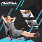 Chaise de gaming ergonomique avec repose-pieds et support lombaire