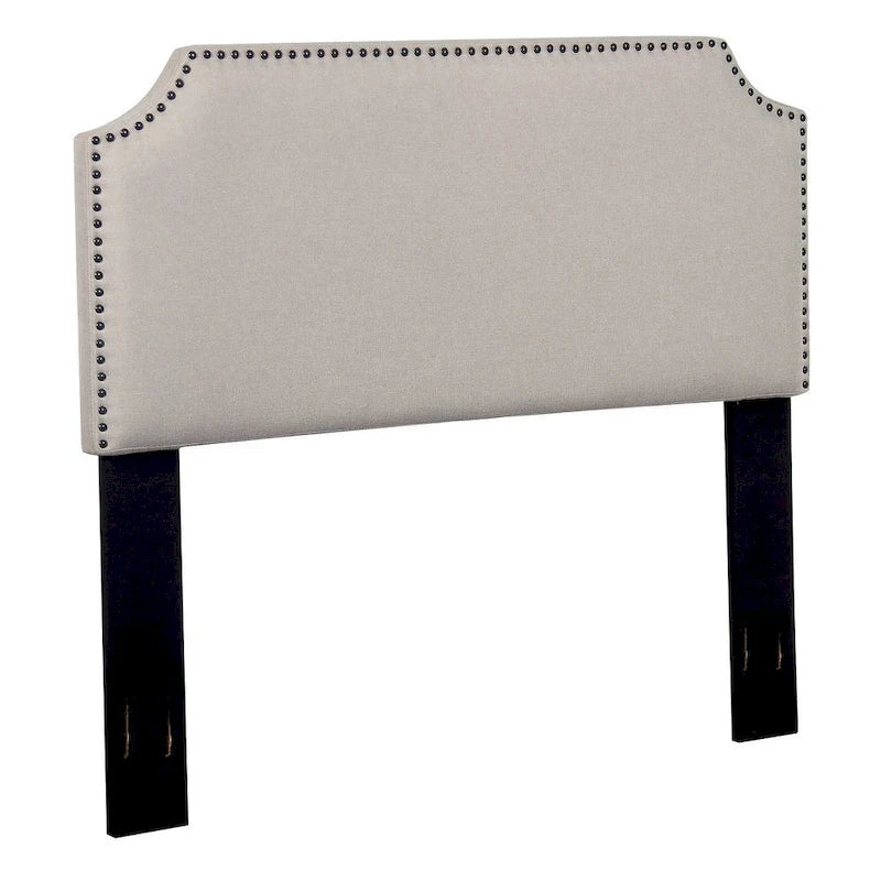 Tête de lit en tissu capitonnée avec clous décoratifs Grand lit/Très grand lit