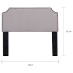 Tête de lit en tissu capitonnée avec clous décoratifs Grand lit/Très grand lit