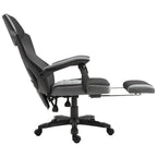 Chaise de Bureau Inclinable à Hauteur Réglable avec Repose-pieds Rétractable, Dossier en Maille
