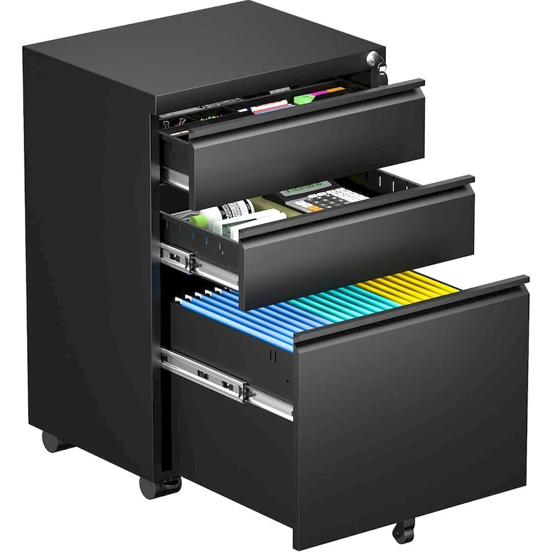 3 Drawer Metal Locking File Cabinet for Home Office