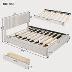 Lit Queen Size avec lit gigogne Twin XL