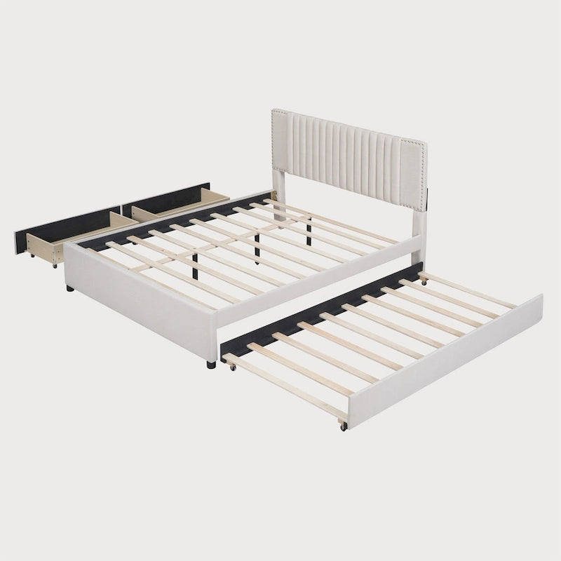 Lit Queen Size avec lit gigogne Twin XL