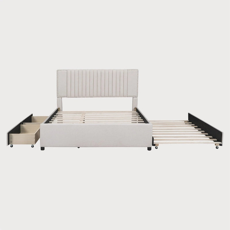 Lit Queen Size avec lit gigogne Twin XL