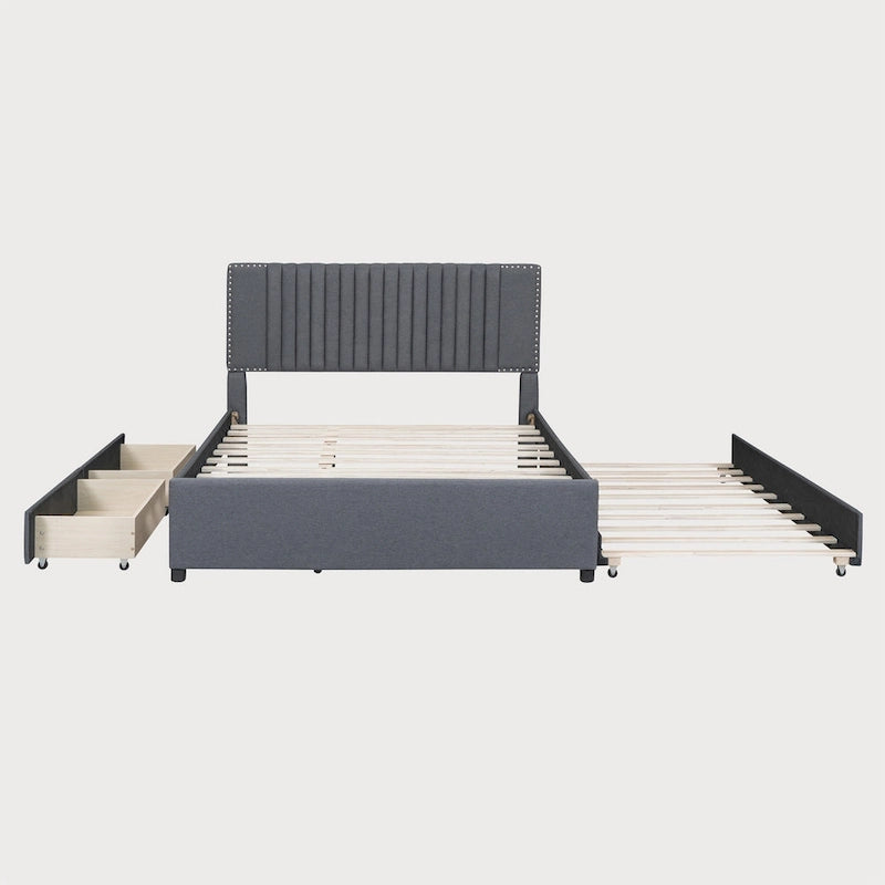 Lit Queen Size avec lit gigogne Twin XL