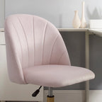 Chaise de bureau pivotante incurvée en velours