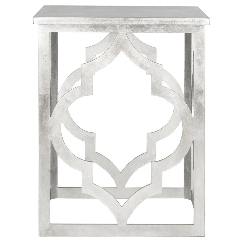 Table d'appoint feuille d'argent - 19 L x 19 P x 23 H