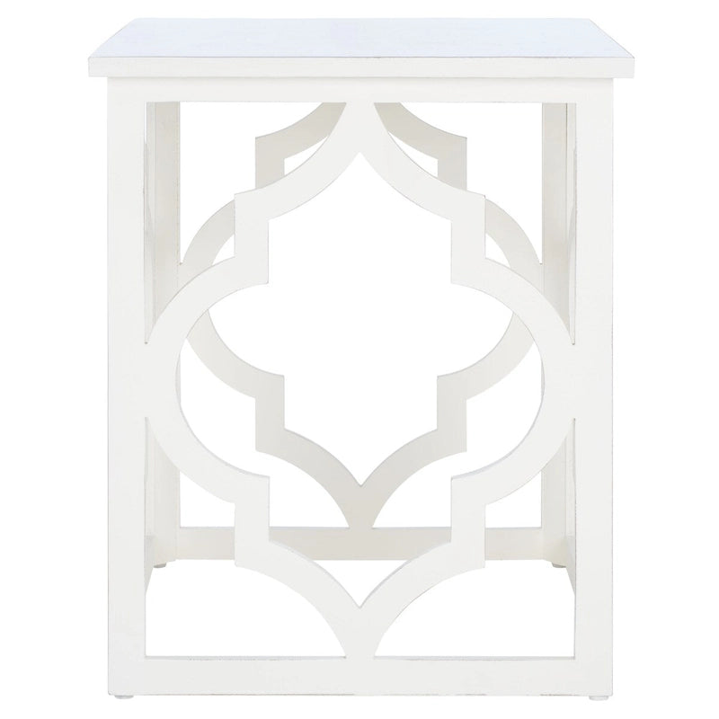 Table d'appoint feuille d'argent - 19 L x 19 P x 23 H
