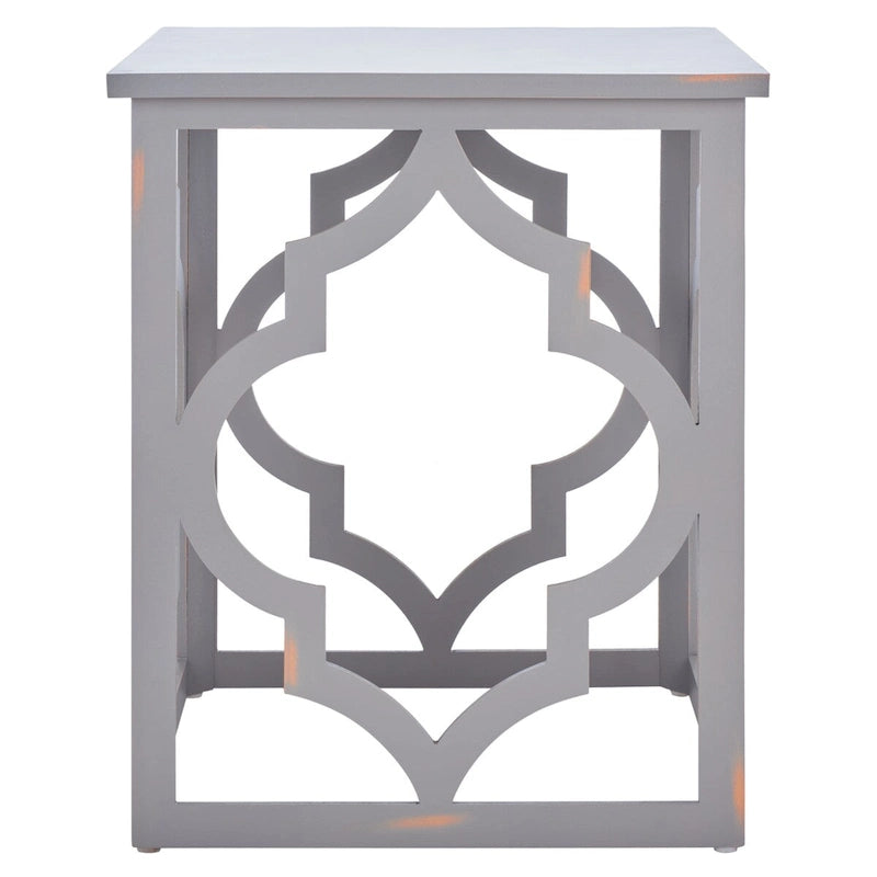 Table d'appoint feuille d'argent - 19 L x 19 P x 23 H