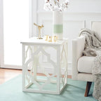 Table d'appoint feuille d'argent - 19 L x 19 P x 23 H