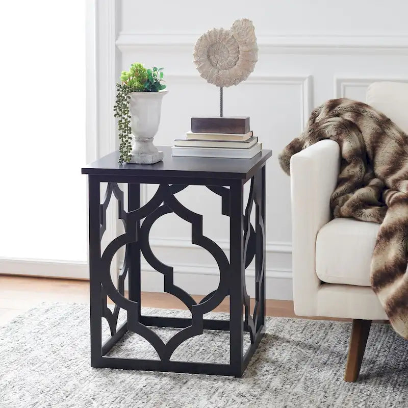 Table d'appoint feuille d'argent - 19 L x 19 P x 23 H