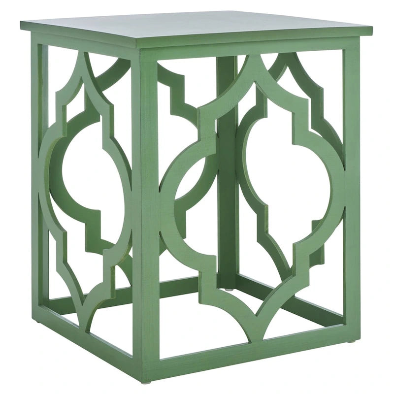 Table d'appoint feuille d'argent - 19 L x 19 P x 23 H