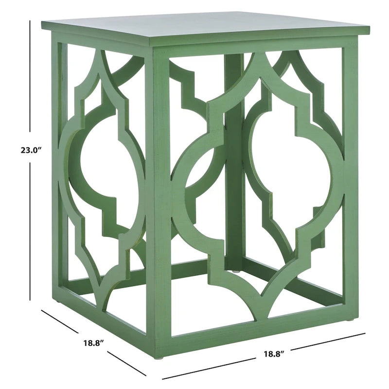 Table d'appoint feuille d'argent - 19 L x 19 P x 23 H
