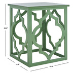 Table d'appoint feuille d'argent - 19 L x 19 P x 23 H