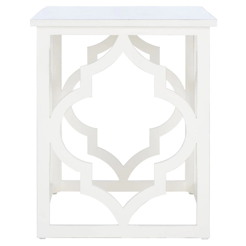 Table d'appoint feuille d'argent - 19 L x 19 P x 23 H
