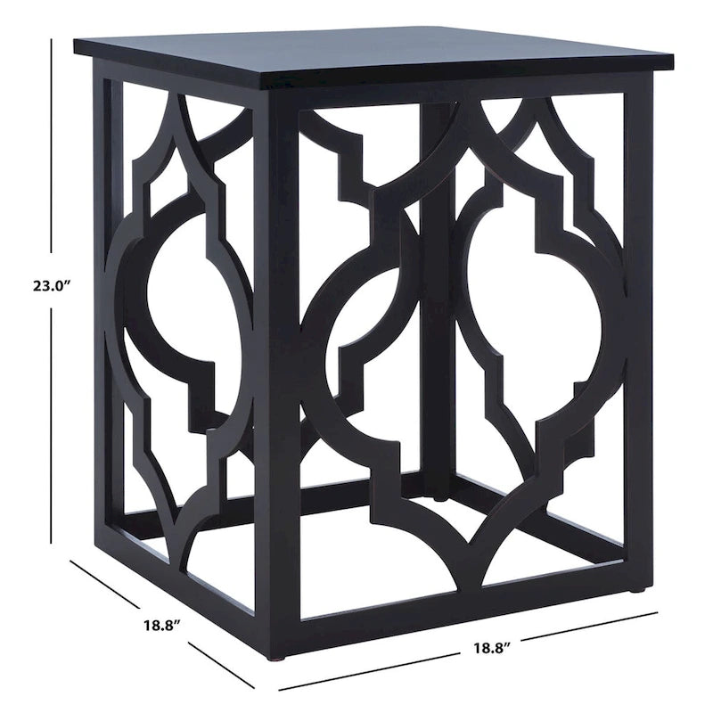 Table d'appoint feuille d'argent - 19 L x 19 P x 23 H